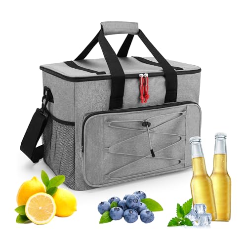 Zikenis Bolsa Termica Porta Alimentos 20l, Nevera Portatil Bolsa para Comida e Bebida, Antiderrames, Impermeable, Tela Oxford, Plegable Bolsa Nevera, para Acampada, Picnics, Transporte de Alimentos