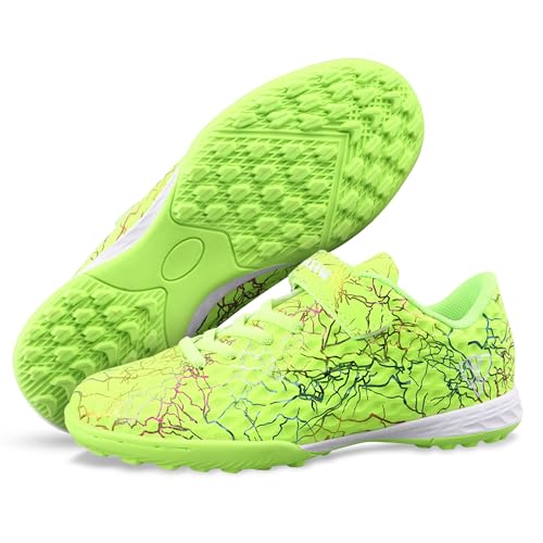 Vizari Zodiac Turf Hook Loop Soccer Shoes for Boys and Girls | Youth Football Shoes with Molded Rubber Outsole for Artificial Turf | Durable & Comfortable Fit for Outdoor Soccer Play