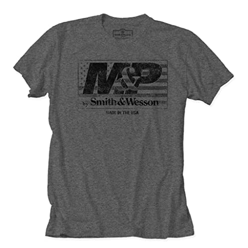 Smith & Wesson M&P Mens Logo T-Shirt, Officially Licensed Short-Sleeve Graphic Tee