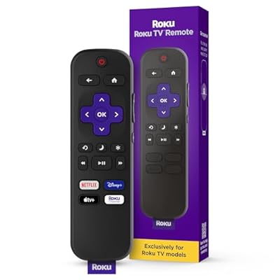 Roku TV Remote Control (Official Manufacturer Product) - Simple Setup, & Pre-Set App Shortcuts - Replacement Remote Compatible with RokuTV Models ONLY (Not Roku Players)