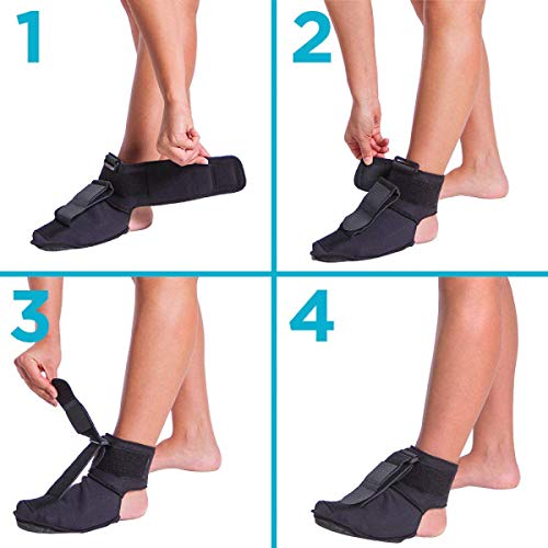 Yesbaby Adjustable Plantar Fasciitis Night Stretching Splint Boot for Sleeping Soft Foot Brace Support & Heel Pain Relief (Size : L)