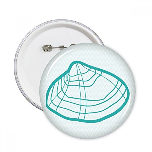 Badge rond vert illustration pétoncle XL pour décoration de vêtements et customisation
