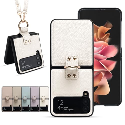 Galaxy Z Flip4 �P�[�X�����O�t�� ���킢�� �d�b�P�[�X ������ �V���v�� �܂肽���ݎ� �ϏՌ� ���h�~�P�[�X Galaxy Z Flip4 docomo SC-54C / au SCG17 �X�}�z�P�[�X�V�����_�[�X�g���b�v �������߉\�S�ʕ�