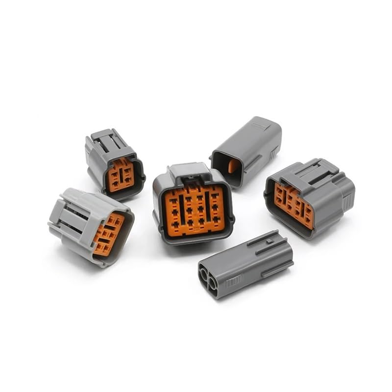 5/10/100 Sets 6195-0003 Type 2Pautomotive Waterproof Connector Fog lamp Plug Connector Male Female Terminal 100 Sets(16p (Male Female),10 Sets)