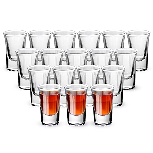Shot Glass, Yuleer 1-Ounce Whiskey Glass Set, Clear Heavy Base Shot Glasses Set Of 18 #TOP7
