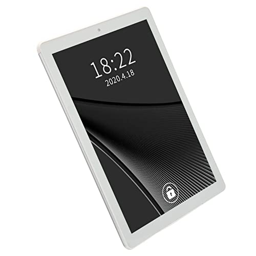 Tableta de Red WiFi 3G 5G Android 11 Plata 3GB RAM 64GB ROM Tarjetas Duales Modo de Espera Dual 10 Pulgadas HD IPS Pantalla Escuela Trabajo Tableta (Enchufe de la UE)