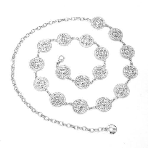 Women's Waist Chain Belts Adjustable Metal Waist Belt Belly Link 6