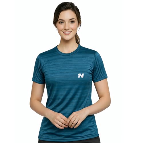 Image of NINQ Women's Loose Fit T-Shirt | Half Sleeve Round Neck Sports Wear for Gym, Running, Yoga, Workout & Casual Everyday Comfort