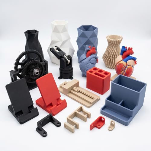 eSUN Upgraded Matte PLA Filament 1.75mm, Matte PLA 3D Drucker Filament, glanzfreie Farbe, mattierte Textur, 1KG pro Spule, 4 Spulen für 3D Drucker, Dunkelschwarz