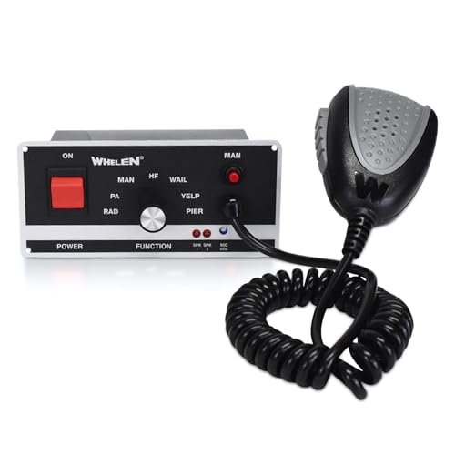 Whelen 295HFS2 Remote Siren Amplifier - 200-Watt, Hard-Wired Microphone, Dash or Panel Mount, Audio Repeat & Public Address Capabilities - Rugged Durability - Emergency Vehicle Siren Amplifier