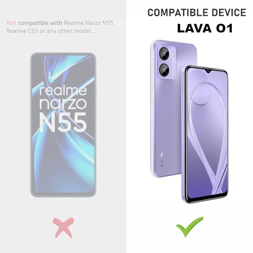 Image of Tempered Glass Screen Protector Compatible For Name Cellphone With Edge-To-Edge Protector Coverage And Easy Installation Kit,Pack Of 1,Black (Lava O1)