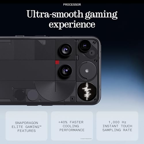 Image of Nothing Phone (3), Black (16GB, 512 GB) | Snapdragon 8s Gen 4 | 50MP + 50MP + 50MP Rear Camera | 1.5K+ 120Hz AMOLED Flexible LTPS Display
