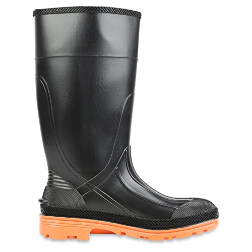 Servus PRM 15" PVC Men's Work Boots with Steel Toe and Steel Midsole, Black & Orange (75145C)3