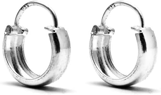 Paavni925 Sterling Silver Hoop Earrings for kids, men, women | Simple & stylish