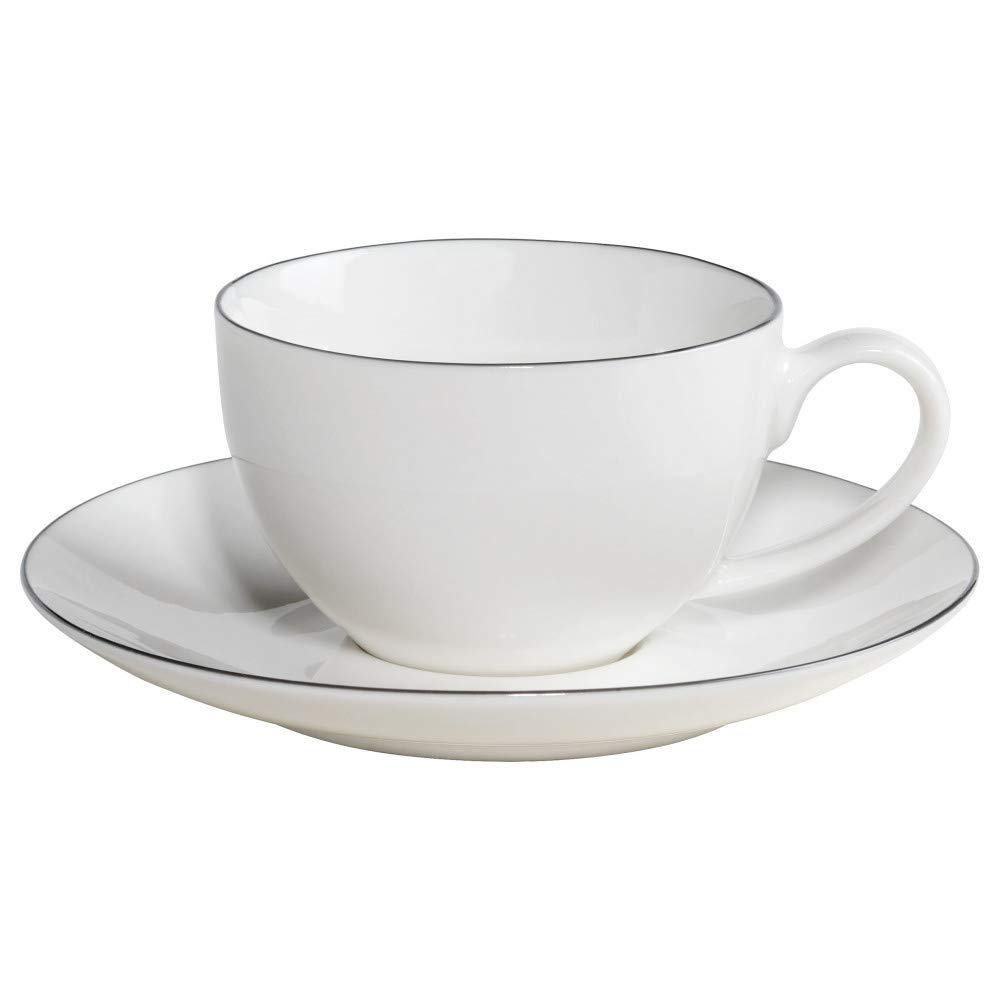 10er SET Maxwell & Williams Edge Espressotasse mit Untertasse, Premium-Keramik, FX0029