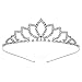 Produktbild WolinTek Diadem Hochzeit Braut Strass Krone Tiara Kronprinzessin Stirnband (Silber)