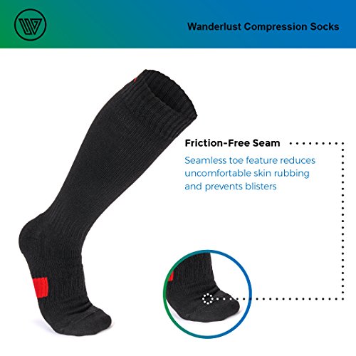 Image of Wanderlust Everyday Use Graduated Compression Socks - Support Stockings for Men & Women