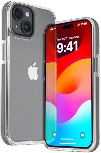 Image of Vaku Luxos Metal Vortex Series Back Cover For iPhone 14 Shockproof Scratch Resistant Slim Thin Non-Yellowing Military-Grade Protection Compatible With Mag-Safe Cover-White