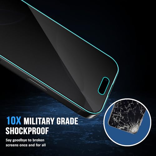 Image of ArmourPro Matte Privacy Tempered Glass Compatible with iPhone 16 Pro (6.3 Inch) with Edge to Edge Coverage and Easy Installation kit (Pack of 2)
