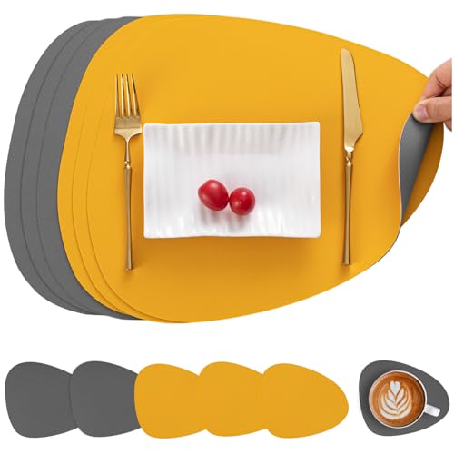 Myir JUN Leather Table Mats and Coasters