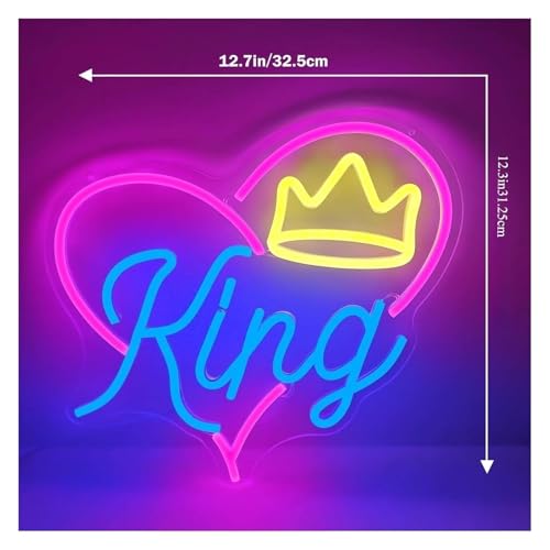 Néon alphabet LED dimmable King pour décoration murale de chambre - 4