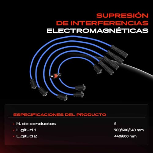 Cables de encendido Frankberg 5x compatibles con 128, 131, 132 y X 1/9 4