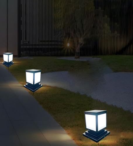 Image of BrighLyt Outdoor Gate Light & Garden Gate Lamp - Waterproof Pillar Light for Main Entrance, Balcony & Pathway (GL21, Pack of 2)