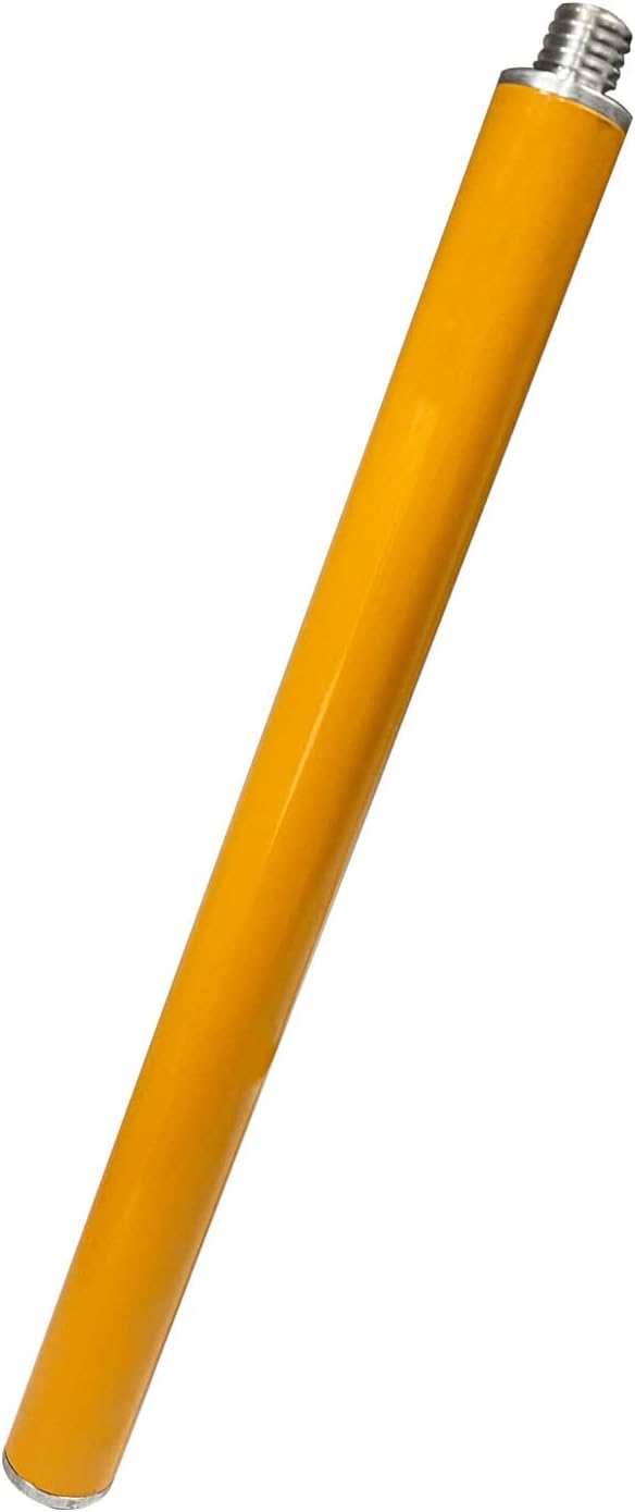 12 inch Surveying Tripod Pole G.P.S Antenna Extend Section with 5/8x11 Thread, Aluminum Yellow Mini Pole for Surveying GPS GNSS RTK Surveying Device/Prism Pole-1