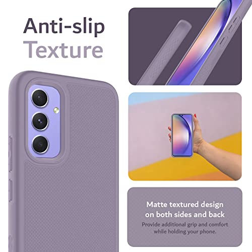 Image of TUDIA [MergeGrip Designed for Samsung Galaxy A54 5G Back Cover (2023), [Drop Tested] Dual Layer Shockproof Slim Military Grade Non-Slip Tough Heavy Duty Protection - Purple