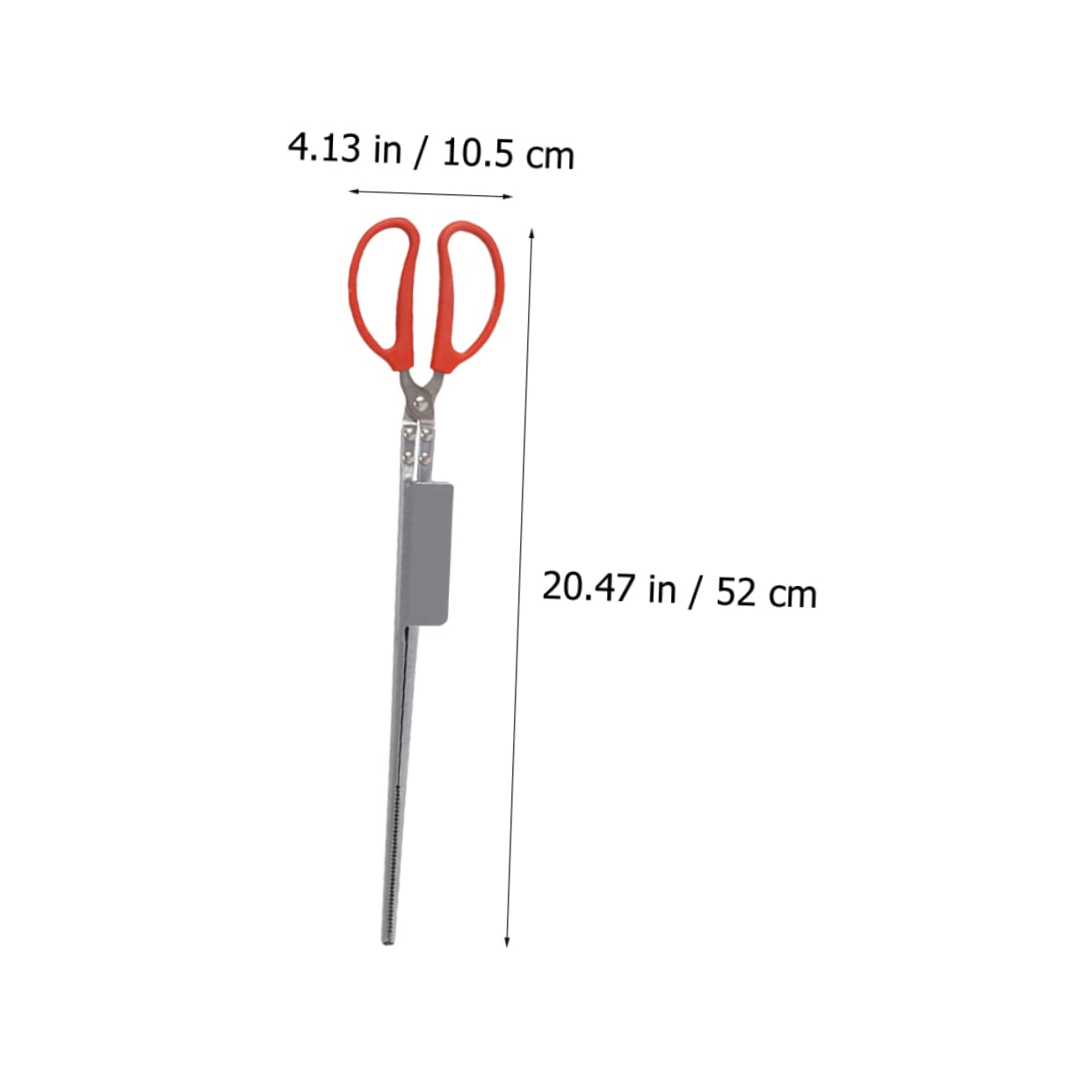 Gatuida Pinza per Granchio Antiscivolo e Morsetto Multifunzione per Anguille in Acciaio Inox 52 Cm, Strumento Robusto per Cucina e Pulizia, Set 2 Pezzi Testa Dritta e Curva, per Frutti