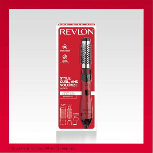 Revlon 1200W Perfect Style Hot Air Kit, 3 Piece Set | Includes 1" Brush for Volume, 1.5" Brush for Curls & Waves & 3 Temp Settings with Concentrator for Drying & Styling - image 8