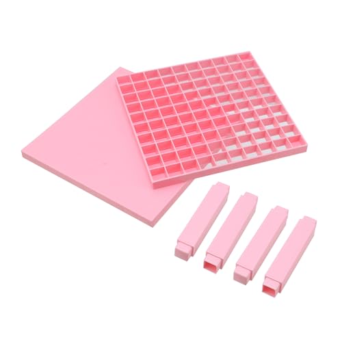 Image of 96 Holes Pencil Holder Paint Brush Holder Plastic Desk Stand Organizer Pen Holder Art Supply Organizer for Color Pencils, Paint Brushes,Pink
