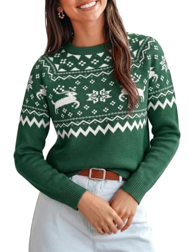 Forest Green Reindeer Fair Isle Knit, alternative view 4