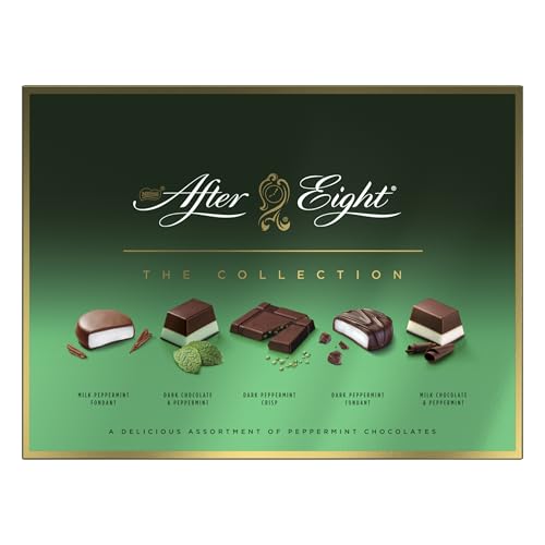 AFTER EIGHT The Collection Cioccolatini Assortiti Fondenti e al Latte alla Menta, Scatola Regalo 199g