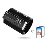 【Promedio de 3 mediciones de PA + seguimiento instantáneo de ECG】 Monitor de presión arterial Wi-Fi con ECG para comprobar su presión arterial y ECG/EKG. Sin tubo, sin cable, sin necesidad de gel