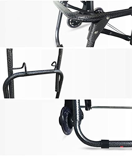 Einkaufstrolley Multifunktions-Einkaufswagen Travel Climb Stairs Collapsible Portable Iron Art Supermarkt Push Trailer… – Bild 4