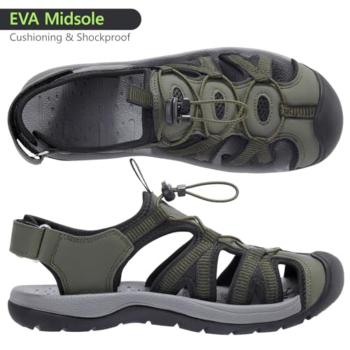 Image of CAMELSPORTS Men's Hiking Sandals Closed Toe Outdoor Beach Sandal Waterproof Sport Fisherman Sandals Water Shoes