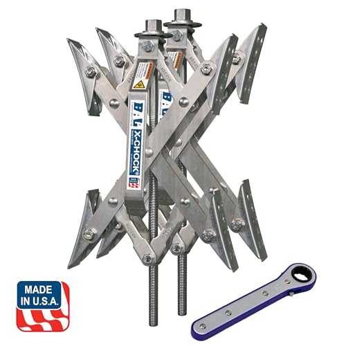 image for BAL X-Chock Wheel Stabilizer - Pair - One Handle - 28012, Chrome