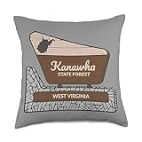 Kanwaha State Forest West Virginia Welcome Sign Souvenir Throw Pillow