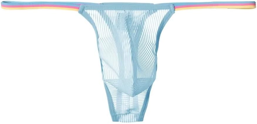Pdbokew Men's Transparent Thong Underwear Comfty Lace Pouch Underwear - Image 3
