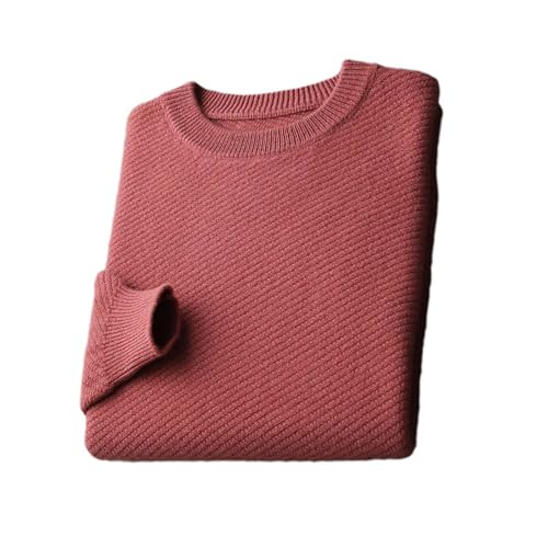 Men's Solid Wool Sweater Thickened Pullover Sweater O-Neck Loose Casual Knitted Bottoming Top