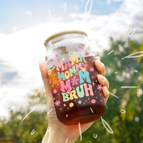 Giftsformomfromdaughtersonfunnymombirthdaygiftsideasmothersdaychristmasgiftsformomnewmommamamommymombruh16ozglasscan Urban Country Home Decor Gifts for mom from daughter son funny mom birthday gifts ideas mothers day christmas gifts for mom new mom mama mommy mom bruh 16 oz glass can urban country home decor