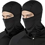 AUTOFRILL Full Face Mask – UV Protected Balaclava Face Cover for Bike Riding & Cycling | Breathable Helmet Mask & Bike Accessories (in, Alpha, Free Size, Black, Pack of 2)