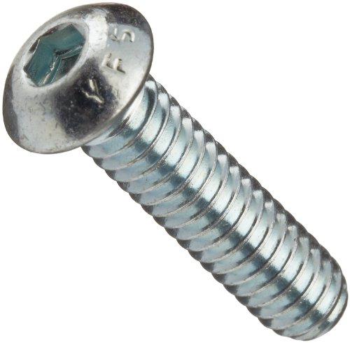 Alloy Steel Socket Cap Screw, Plain Finish, Button Head, Internal Hex Drive, 2