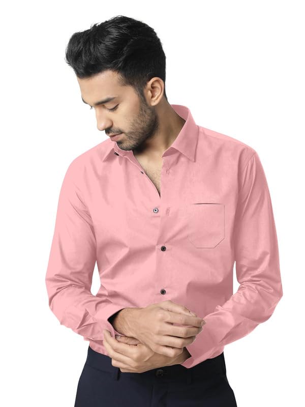 Hook Fit Men's Pure Cotton Regualr Fit Formal Shirt