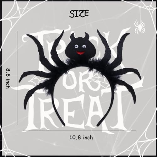 kiimiipa Halloween Spinnen Haarreif,Haarschmuck Mit Spinnen,Halloween Party Zubehör Kostüm für Halloween,Halloween Party Maskerade Cosplay Kopfschmuck Dekoration für Kinder,Damen & Heren (Spinnen)