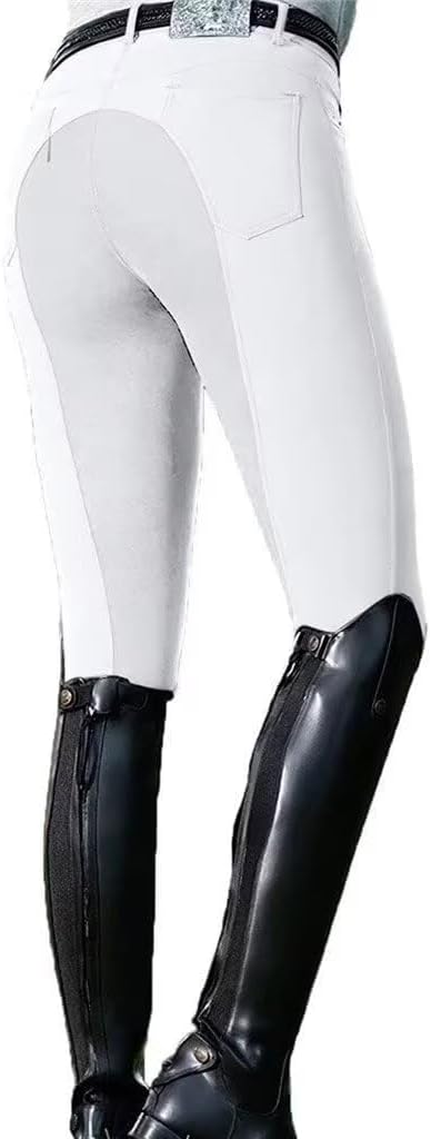 Womens Horse Riding Pants Equestrian Breeches Workout Tummy Control Tights with Pockets Causal Sports Legging
