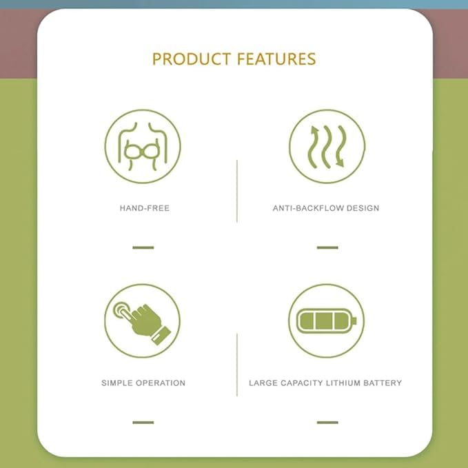 Wearable Hands Free Breast Pump with LED Display – Long Battery Life, Low Noise, 3 Modes & 9 Suction Levels, 24mm Flange (GREEN(M))