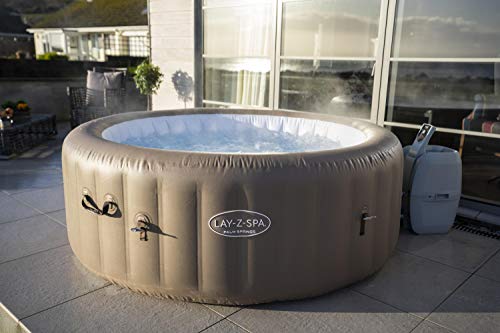 Lay-Z-Spa Palm Springs Hot Tub, 140 Inflatable Spa with Freeze Shield Technology, Beige, 4-6 Person Lay-Z-Spa Palm Springs Hot Tub, 140 Inflatable Spa with Freeze Shield Technology, Beige, 4-6 Person