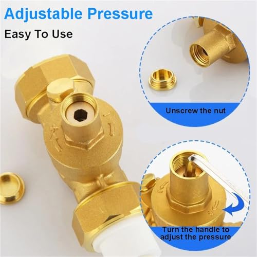 Régulateur de chauffe-eau robuste en laiton et double raccord PPR - 4